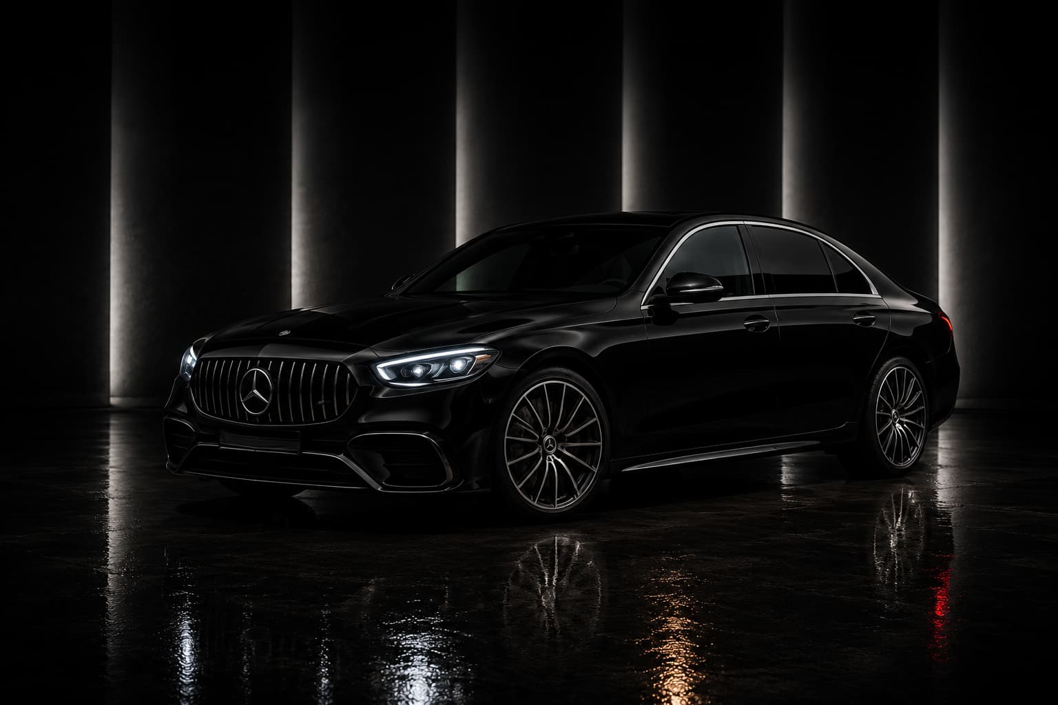 Mercedes-Benz S580 Long — studio render